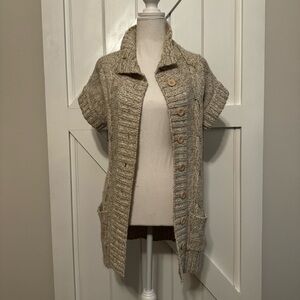 Black Crimson NY Button Down Shortsleeve Sweater